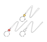 PATIKIL Collana con Lente D'ingrandimento 3X, 3pz Pendente con Lente in Vetro di Diametro 4,5cm Catena Lunga 80cm Donne Regalo per Lettura Gioielli Lavori Maglia, Bianco Arancione Rosso
