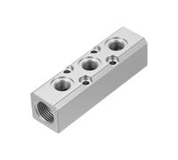 PATIKIL Collettore d'Aria, 3 Vie 5 Porte Uscita 1/4" Porta Uscita 1/2" Collettore d'Aria Alluminio Blocchetto Collettore d'Aria Inline Divisore Raccordo Distribuzione Compressore, Argento