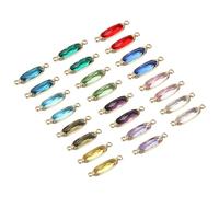 PATIKIL Connettore Pietra Mese Nascita, 24Pz Connettore Charm Diamante Trasparente, Connettore Vetro Rotondo Gioielli Perline Cristallo Ciondoli Goccia Collane Braccialetti Orecchini, 6mm