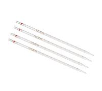 PATIKIL Contagocce Graduato Pipette, 4 pz 5ml Riutilizzabili Borosilicato Vetro Pipette per Trasferimento Liquido per Laboratorio, Chimica, Trasparente