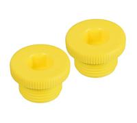 PATIKIL Contenimento Spine M20x1.5, 2pz PP Plastica Maschio Filettato Esagonale Presa Sigillante Vite Estremità Tappo, Giallo