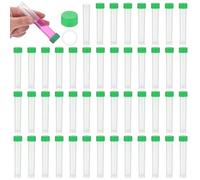 PATIKIL Contenitore per provette criogeniche in plastica da 10 ml, 48 pezzi Provetta con tappo a vite per conservazione in laboratorio, scienza, verde trasparente