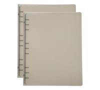 PATIKIL Copertina Raccoglitore B5, 2 Pz Pp 9 Anelli Raccoglitore Fogli Mobili Protettore Copertina Raccoglitore Anelli Rotondi Raccoglitore Ricaricabile Quaderno per Cartella, Marrone