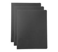 PATIKIL Copertina Raccoglitore B5, 3 Pz Pp 9 Anelli Raccoglitore Fogli Mobili Protettore Copertina Raccoglitore Anelli Rotondi Raccoglitore Ricaricabile Quaderno per Cartella, Nero