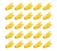 PATIKIL Copertura Connettore RJ45, 100Pezzi Copertura per Cavi di Rete Cat5 Cat5E Cat6 Cat7 per Laptop Computer Desktop Router Smart TV Telecamere di Rete Stampanti, Giallo