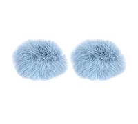 PATIKIL Copri Microfono In Pelliccia 25mm x 56mm Paravento Per Microfono Per Interno Esterno Colore Azzurro Chiaro Confezione Da 2 Pezzi