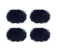 PATIKIL Copri Microfono In Pelliccia 5mm x 55mm Windshield Per Microfono Interno Esterno Blu Scuro 4 Pezzi