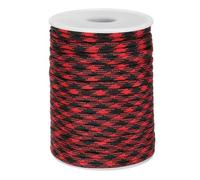 PATIKIL Corda Paracord 330lb, 4mm 7 Fili Bobina Corda per Tenda Campeggio, Amaca, Escursionismo, Pesca, Braccialetto Sopravvivenza, Progetti Fai da Te, Quadrettato Rosso e Nero, 98ft