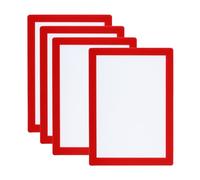 PATIKIL Cornice Magnetica per Foto 6x8, 4 Pezzi di Cornici Magnetiche A5 Autoadesive Riutilizzabili per Frigorifero Finestra Parete, Rosso