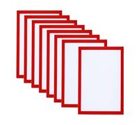 PATIKIL Cornice Magnetica per Foto A4, Confezione da 8 Cornici Magnetiche Autoadesive per Esposizione di Foto, Opere d'Arte, Su Frigorifero, Finestra e Parete, Colore Rosso