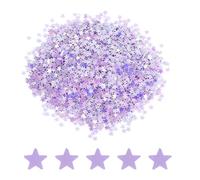 PATIKIL Corriandoli Glitter Olografico Spesso a Stella 4mm 60g Viola