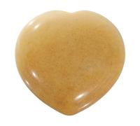 PATIKIL Cristallo Naturale A Forma Di Cuore, Mini Pietra Di Cristallo Levigato Dell'Amore Da 1.6 Pollici, Pietra Dell'Ansia Incisa Per Donne Regalo Meditazione, Topazio