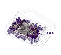 PATIKIL Cucito Spilli, 100pz 1.5" Spillo dritto con Plastica Palla perleta Testa per Tessuto, Decorativo, Gioielli Fai-da-Te, Artigianato e Cucito Progetto, Viola