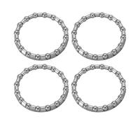 PATIKIL Cuscinetto a Sfera per Pedivella Bici 3/16 Pollici x 16 Sfere, 4pz Cuscinetti Bicicletta in Acciaio Inossidabile Ricambi Accessori per Forcella Anteriore Bici, Argento