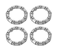 PATIKIL Cuscinetto a Sfera per Pedivella Bici 3/8 Pollici x 9 Sfere, 4pz Cuscinetti Bicicletta in Acciaio Inossidabile Ricambi Accessori per Biciclette d'Epoca, Argento