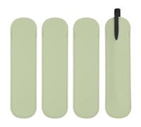 PATIKIL Custodia protettiva per penna stilografica da 15,2 cm, 4 pezzi, in pelle PU, custodia protettiva per penne a sfera da ufficio Touch, Matcha