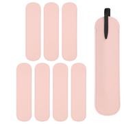 PATIKIL Custodia protettiva per penna stilografica da 15,2 cm, 8 pezzi, in pelle PU, custodia protettiva per penne a sfera da ufficio, colore: rosa