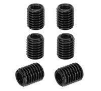 PATIKIL Dado Riduttore Adattatori a Filettatura Sleeve, 6pz M12xM8x15mm Maschio a Femmina Dado Riparazione Inserto Vite Riduttore Conversione Fissaggio Metallico, Nero