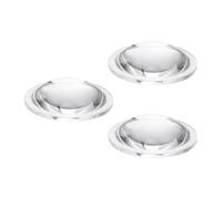 PATIKIL Diametro 38mm Lente Convessa Piatta, 3 Pezzi Altezza 11.2mm PMMA Acrilico Lente Ottica Convessa Condensatore con Bordo per Torcia Bicicletta, Trasparente