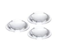 PATIKIL Diametro 50mm Lente Convessa Piatta, 3 Pezzi Altezza 15mm PMMA Acrilico Lente Ottica Convessa Condensatore Con Bordo Per Torcia Auto Bicicletta Faro Proiettore, Trasparente