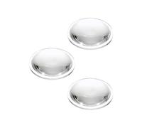 PATIKIL Diametro 66mm Lente Convessa Piatta, 3 Pezzi Altezza 18.5mm Lente Ottica Convessa Acrilica LED Con Bordo Per Torcia Auto Bicicletta Faro Proiettore, Trasparente