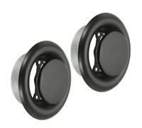 PATIKIL Diffusore a Soffitto Rotondo da 4 Pollici, 2Pz Griglia di Aerazione Regolabile in Metallo per Scarico E Aspirazione per Cucina Bagno Garage, Nero