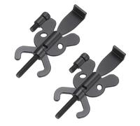 PATIKIL Dispositivi Sicurezza Portatile Lucchetto 2 Pacchetto Regolabile a Farfalla per Porta Hotel Lucchetto con Borsa Contenitore per Maggiore Sicurezza per Viaggi Hotel Casa Nero