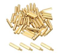 PATIKIL Distanziale Esagonali In Ottone M4, 50 Pezzi Viti Distanziali Per Scheda Madre PCB Per Costruzione Drone Quadcopter Computer Progetti Elettronici Circuito, Oro (M4 x 25mm+6mm)