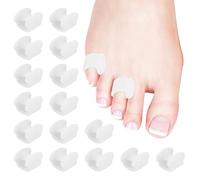 PATIKIL Distanziatori per dita dei piedi, 12 pezzi, separatori in gel per dita dei piedi, per donne e uomini, per sovrapporre e arricciare le dita dei piedi, correttori e raddrizzatori, bianco