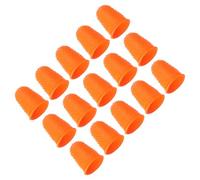PATIKIL Ditale in Silicone per Dita, 15Pz Protezione per Dita in Silicone Proteggi Dita Mano Coperture Pad Guardia per Ufficio Conteggio Cucito, Arancione Taglia Xl