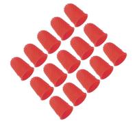 PATIKIL Ditale in Silicone per Dita, 15Pz Protezione per Dita in Silicone Proteggi Dita Mano Coperture Pad Guardia per Ufficio Conteggio Cucito, Rosso Taglia M