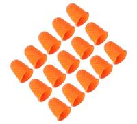 PATIKIL Ditale in Silicone per Dita, 15Pz Protezione per Dita in Silicone Proteggi Dita Mano Coperture Pad Guardia per Ufficio Conteggio Cucito, Arancione Taglia Xs