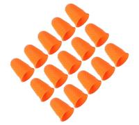 PATIKIL Ditale in Silicone per Dita, 15Pz Protezione per Dita in Silicone Proteggi Dita Mano Coperture Pad Guardia per Ufficio Conteggio Cucito, Arancione Taglia L