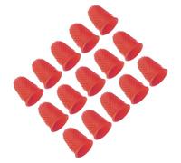 PATIKIL Ditale in Silicone per Dita, 15Pz Protezione per Dita in Silicone Proteggi Dita Mano Coperture Pad Guardia per Ufficio Conteggio Cucito, Rosso Taglia S