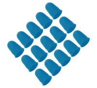 PATIKIL Ditale in Silicone per Dita, 15Pz Protezione per Dita in Silicone Proteggi Dita Mano Coperture Pad Guardia per Ufficio Conteggio Cucito, Blu Taglia M