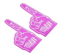 PATIKIL Dito di Schiuma Gigante da 18", 2pz Siamo i Numeri Uno Mano Schiuma Eva Cheerleading, Colori Vivaci Celebrazioni, Pom Pom, Eventi Sportivi, Giochi Spirito, Feste, Rosa