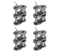 PATIKIL Doppia catena offset mezzo rullo (19,05 mm, 4 pezzi) | Clip divisa | Clip divisa di collegamento del connettore di trasmissione della moto, adatto per catena/moto/scooter/bicicletta/motocross
