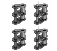 PATIKIL Doppia catena offset mezzo rullo (9,525 mm, 4 pezzi) | Clip divisa | Clip divisa di collegamento del connettore di trasmissione della moto, adatto per catena/moto/scooter/bicicletta/motocross