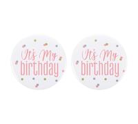 PATIKIL È Il Mio Compleanno Spilla 2 Pezzi 58mm Latta Carina Spilla Di Compleanno Per Decorazione Festa Donna Uomo Adulta Ragazza Ragazzo Bianco