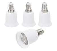 PATIKIL E14 a E26/E27 Luce Presa Adattatore 4pz Lampada Supporto Converte Vite Base Convertitore per Alogena CFL Luce Lampadina Bianco