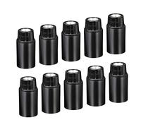 PATIKIL E14 Lampadina Supporto Luce Presa, 10pz Filetto LED Lampadina Lampada Supporto per Pendente Luci, Nero