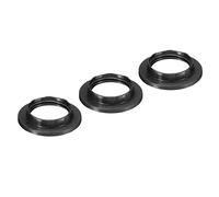 PATIKIL E14 Luce Presa orings, 3pz Lampada Paralume Supporto Adattatore oring per Luce Apparecchi, Colore Nero