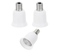 PATIKIL E17 a E26/E27 Luce Presa Adattatore 3pz Lampada Supporto Converte Vite Base Convertitore per Alogena CFL Luce Lampadina Bianco
