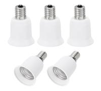 PATIKIL E17 a E26/E27 Luce Presa Adattatore 5pz Lampada Supporto Converte Vite Base Convertitore per Alogena CFL Luce Lampadina Bianco