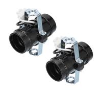 PATIKIL E26/E27 Base Media 2 Prese per Gruppo Luci, 2pz Supporto Base Lampada Incandescente Multi-Cluster per E26/E27 Lampadina Portalampada, Nero