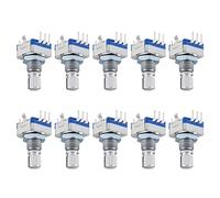 PATIKIL EC11 5 Perni 15mm Albero 360 Grado Rotativo Encoder Codice Interruttore Digitale Potenziometro per Elettrico Collega 10pz