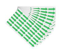 PATIKIL Etichette Adesive Piccole Freccia, 180 Pezzi Etichetta Adesiva Codice Colore per Gas Flusso Direzione Ispezione Difetto Marcatura, Verde, 30x12mm