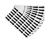 PATIKIL Etichette Adesive Piccole Freccia, 180 Pezzi Etichetta Adesiva Codice Colore per Gas Flusso Direzione Ispezione Difetto Marcatura, Nero, 30x12mm