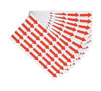 PATIKIL Etichette Adesive Piccole Freccia, 450 Pezzi Etichetta Adesiva Codice Colore per Gas Flusso Direzione Ispezione Difetto Marcatura, Rosso, 30x12mm