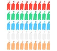 PATIKIL Etichette Plastica Riutilizzabili, 100pz Etichette Trasporto Impermeabili per Etichettatura Trasporto Sigilli Sicurezza Legami per Pennarelli Scrivibili, Multicolore